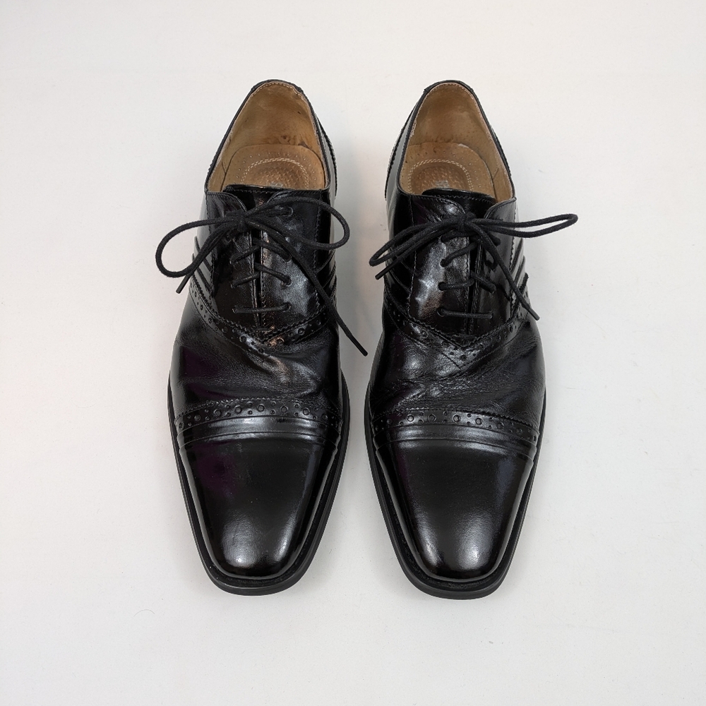 Stacy Adams Leather Cap Toe Dress Shoes